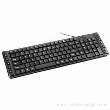 USB Multimedia Slim Chocolate Keyboard in Black